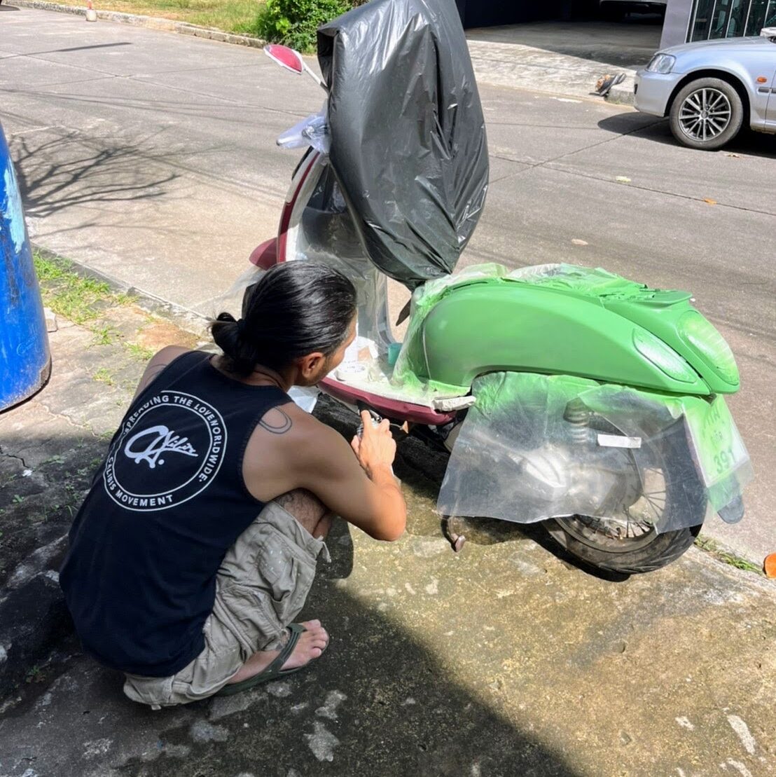 愛車を塗装してくれました