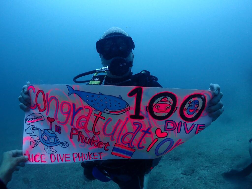 プーケットで100ダイブ!!