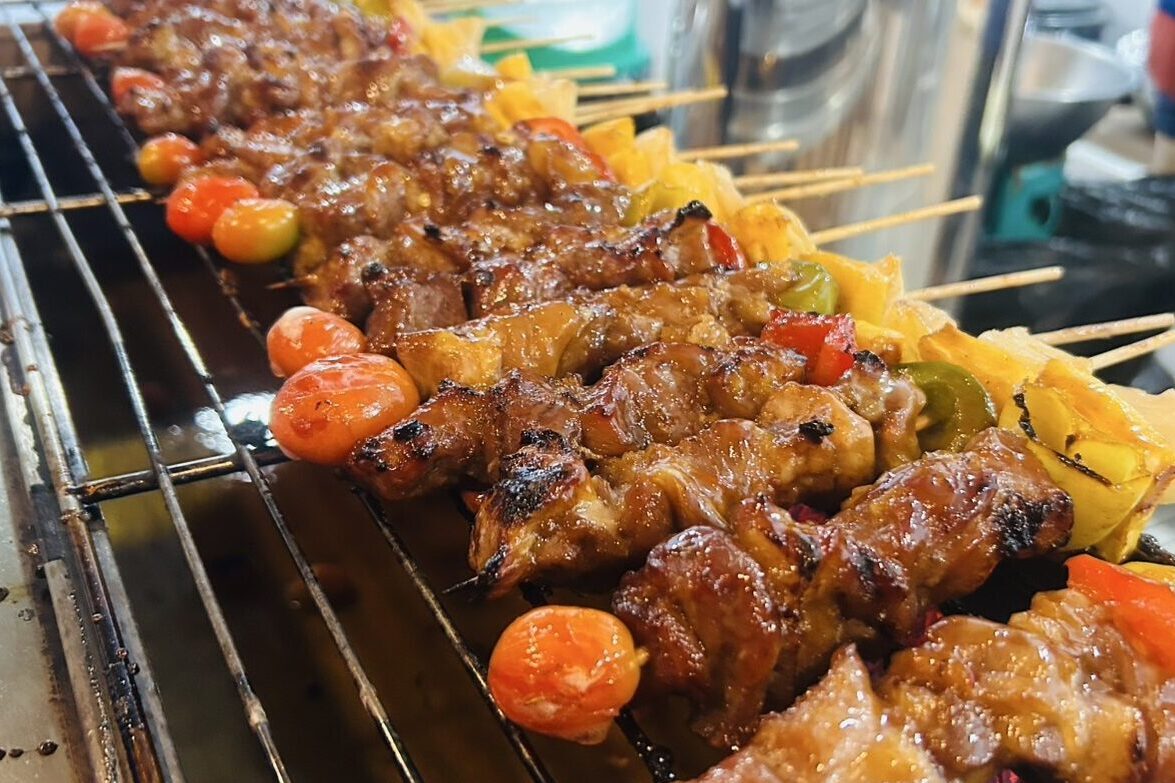 船上でBBQ