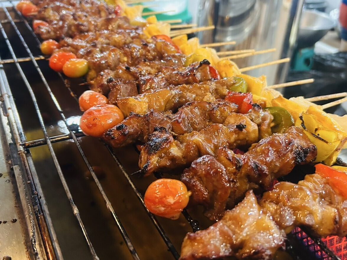 船上でBBQ